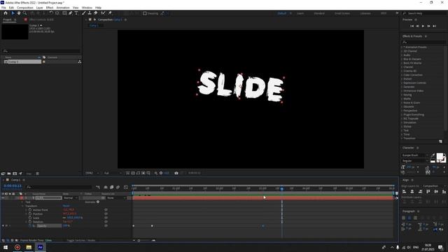 Как сделать Анимацию вылетающего текста в After Effects - After Effects tutorial смотреть онлайн