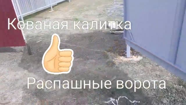 Кованая калитка, распашные ворота и забор с профнастила!!! смотреть онлайн
