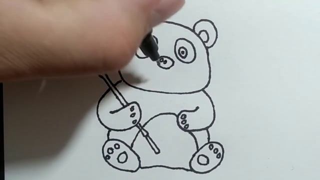 Как нарисовать панду смотреть онлайн