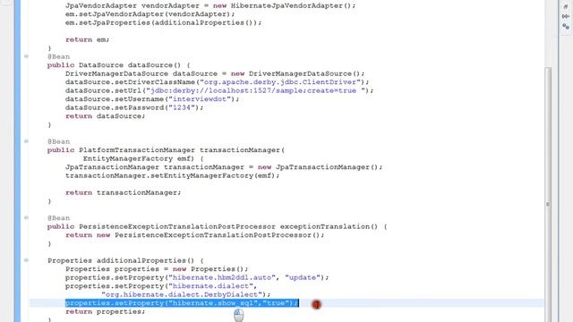 SPRING HIBERNATE SHOW SQL EXAMPLE DEMO смотреть онлайн