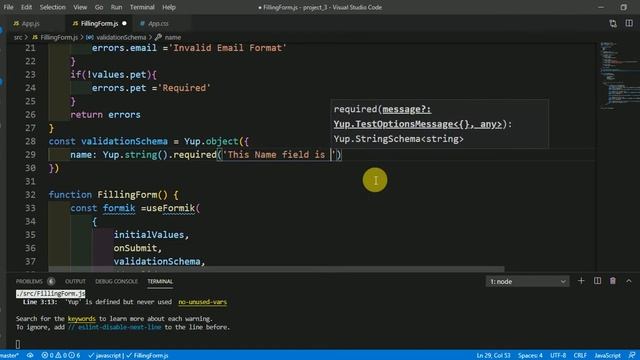 40 - Predefined Validation Function for Form-Field using Yup Schema in React смотреть онлайн