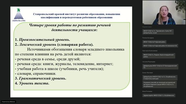Формирование навыков речевой деятельности младших школьников: основные направления, методы и приемы смотреть онлайн