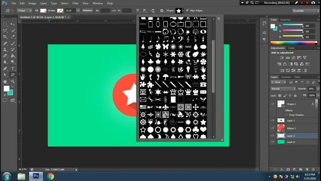 LONG SHADOW LOGO DESIGN IN PHOTOSHOP смотреть онлайн