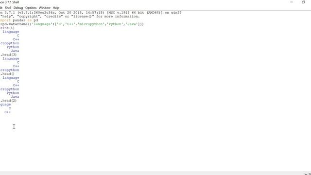 Python Pandas- To read the n rows data from the CSV file by using DataFrame.head( ) function смотреть онлайн