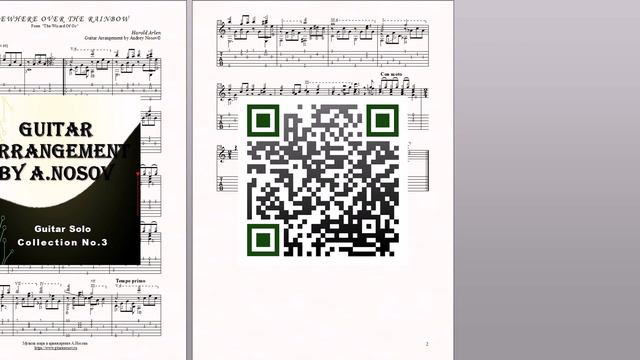 Somewhere over the Rainbow (H.Arlen) Sheet Music and Tabs for Guitar Solo смотреть онлайн