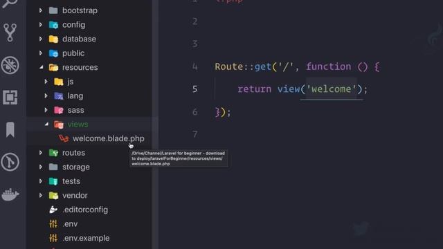 Laravel Beginner tutorial | Create Your First Route for Laravel смотреть онлайн