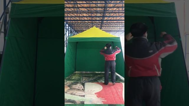 Сборка разборка складной торговой палатки 2х2,5м