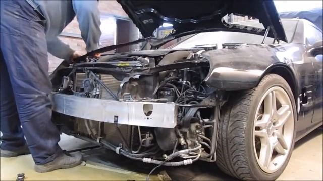 Mercedes SL550 A little body repair Небольшой ремонт кузова смотреть онлайн