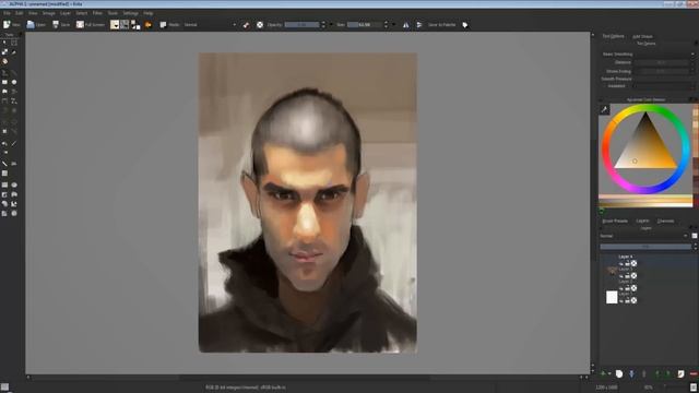 Painting a Self Portrait in Krita смотреть онлайн