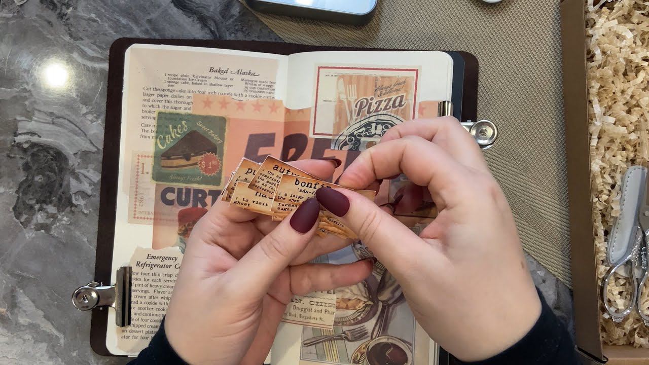 | ASMR | Journaling | No Talking | Retro Journal Decoration | Relaxation 7