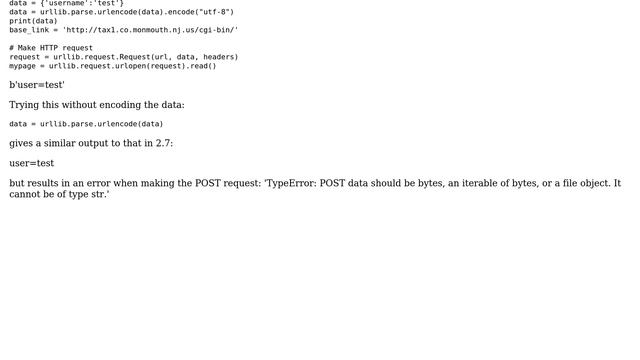 Python 3 equivalent of Python 2 urllib.urlencode смотреть онлайн