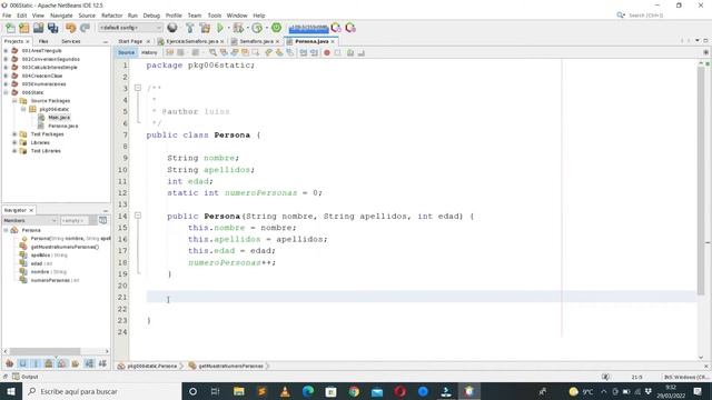6. Ejercicios resueltos de JAVA: Atributos y métodos STATIC смотреть онлайн