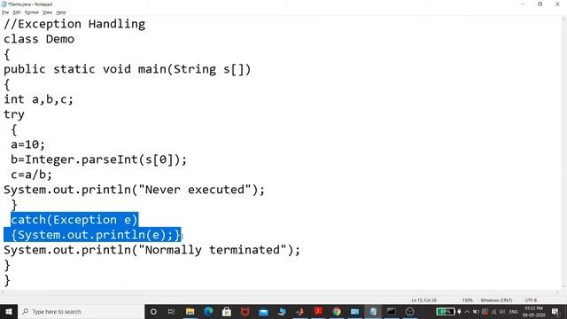 Multiple catch statements in java exception handling смотреть онлайн
