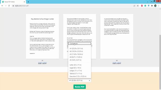 How to scale or resize PDF pages using Sejda Online PDF Editor смотреть онлайн