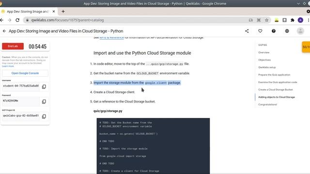 Qwiklabs: App Dev: Storing Image and Video Files in Cloud Storage - Python смотреть онлайн