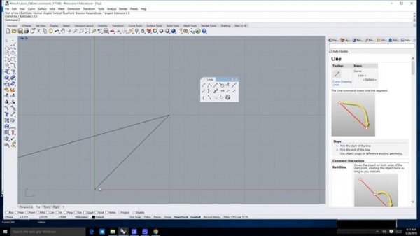 Rhino 6 Lesson 08 Drawing Lines and Polylines in Rhino 6 using absolute or relative coordinates