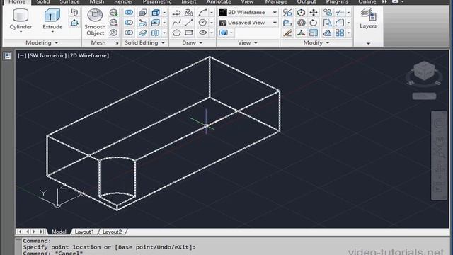 AutoCad 3d Modeling 32 ( Solid History ) смотреть онлайн