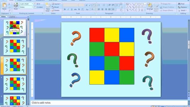 Guess Who Game PowerPoint Tutorial