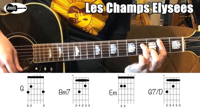 Les Champs Elysees Guitar Chords Joe Dassin смотреть онлайн