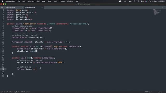 Write a socket program in java for chatting application.(Use Swing) смотреть онлайн