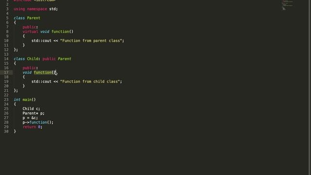 virtual function implementation || C++ runtime polymorphism смотреть онлайн