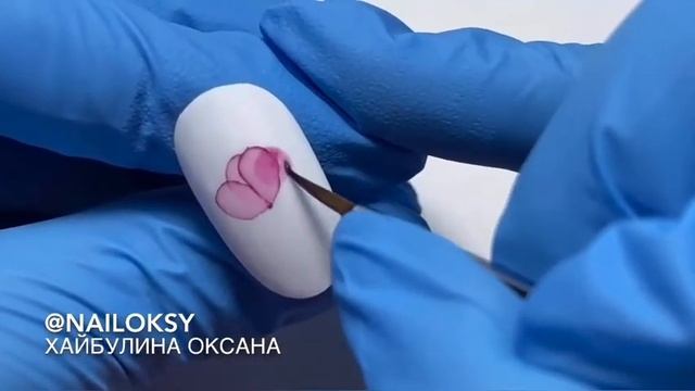 Цветок акварель на ногтях watercolor nails flower смотреть онлайн