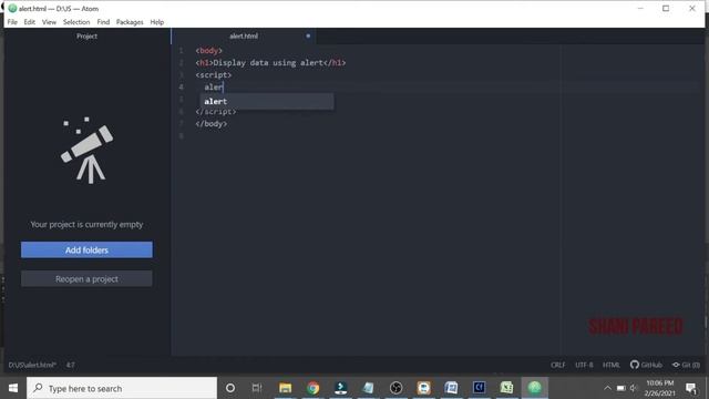 Page 12:JS tutorial : How to display HTML data using JavaScript alert |Easy|2021 смотреть онлайн