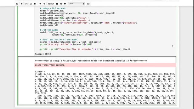 How to setup a Multi Layer Perceptron model for imdb sentiment analysis in Keras смотреть онлайн