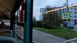 "Молодая женщина за управлением лазурного автобуса!" Поездка на автобусе «Volgabus-4298.G4 (LNG)».