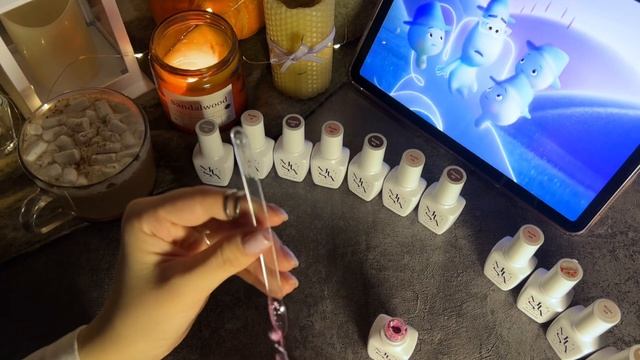 АСМР ЖВАЧКА |выкраска гель-лаков с WB | покупки WB | ЧАВКАНЬЕ ASMR ШЁПОТ