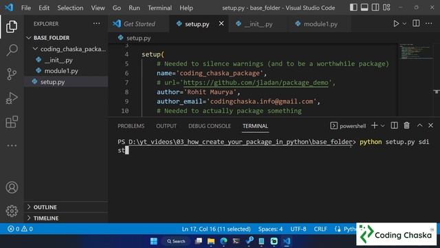 How to Create Your Own Package in Python - A Step by Step Guide [Hindi] | Coding Chaska смотреть онлайн
