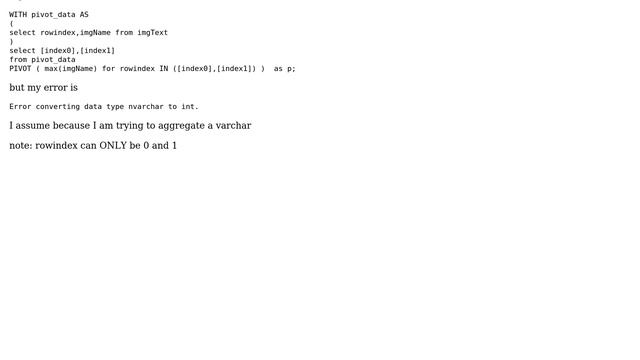 Sql Server pivot string results into columns смотреть онлайн