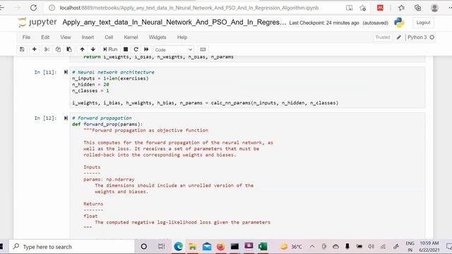 Neural network and PSO and Regression Algorithm || PSO tuned Neural Network Model code using python смотреть онлайн