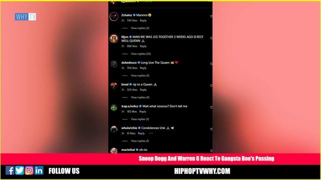 Snoop Dogg And Warren G React To Gangsta Boo's Passing 'Rest In Peace Queen Gangsta Boo' смотреть онлайн