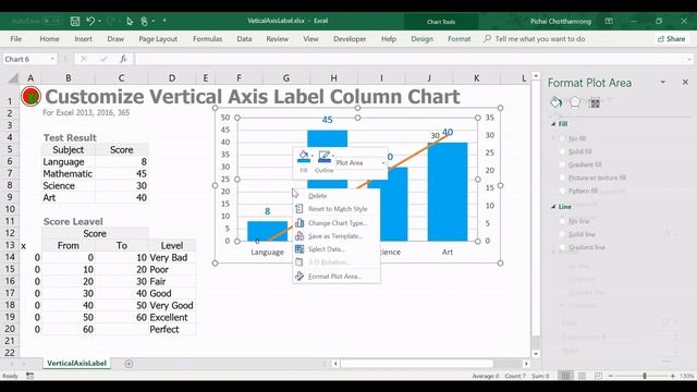Customize Vertical Axis Label (Column Chart) смотреть онлайн