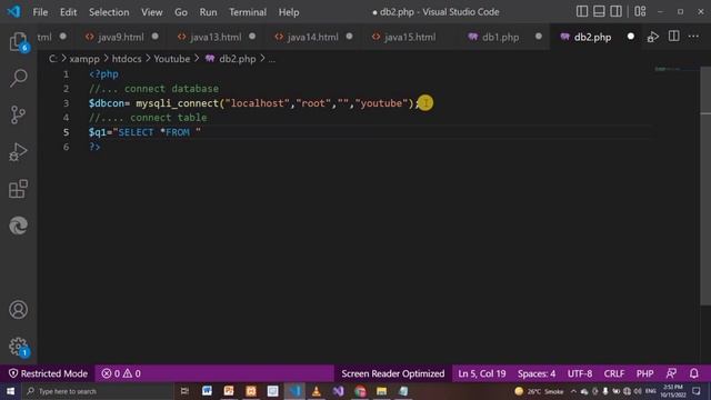 how to connect to a database in php |php full course |web development tutorial #74 |Joiya Academy смотреть онлайн