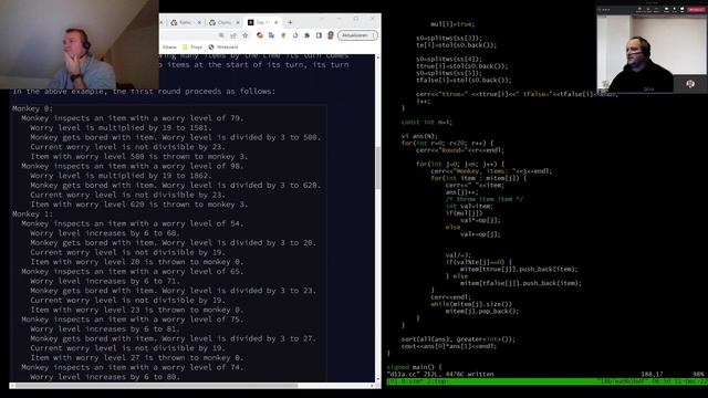 Advent of Code Day 11 - Walkthrough solution to Monkey in the Middle смотреть онлайн