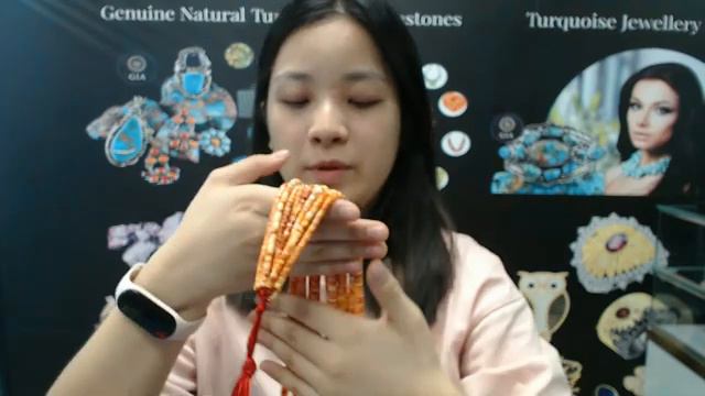 20240902-02 Natural Turquoise Spiny Oster Burma Jadeite 16inch 14gram Spiritual And Healing Jewelry