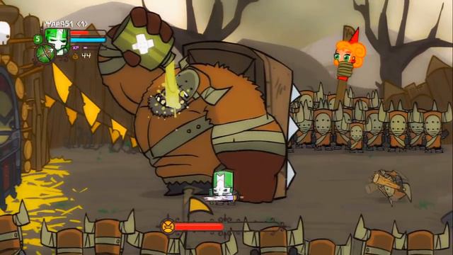 Castle Crashers Live Com: Barbarian Boss, and the Green Knight gets lucky! смотреть онлайн