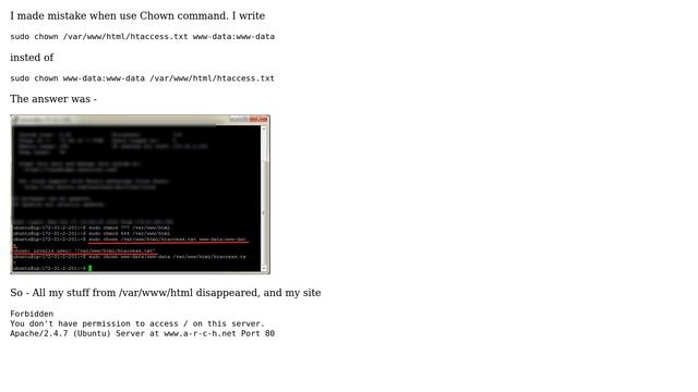 Ubuntu: I made mistake - sudo chown /var/www/html/htaccess.txt www-data:www-data (2 Solutions!!) смотреть онлайн