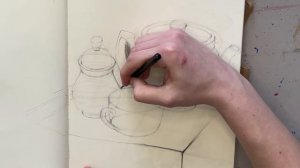 Постановка предметов на плоскости. Урок 8. Курс рисование с нуля.