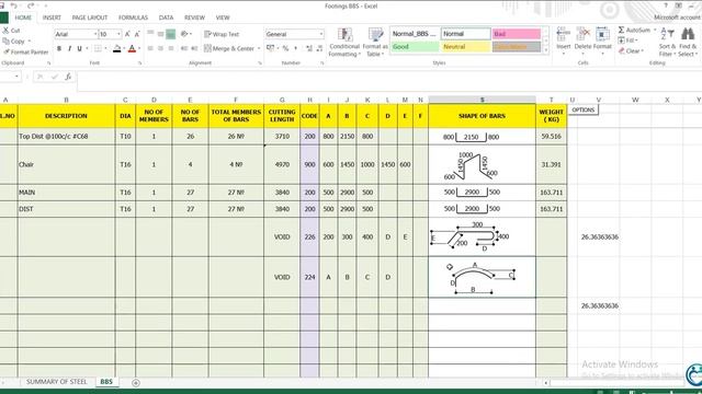 Automatic Bar Bending Schedule BBS Calculation Software смотреть онлайн