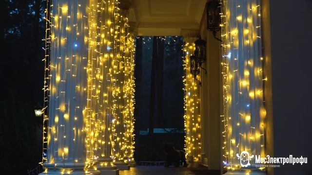 Новогоднее оформление дома и территории. Московская область, Новорижское шоссе смотреть онлайн