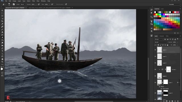 Make a Professional Movie Poster Design in Photoshop смотреть онлайн