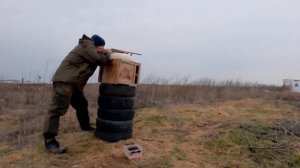 ИЖ 18 Е 32 калибра. Отстрел пули "Катушка" (свинцовая "Блондо"). Кучность, пробитие, разные навески