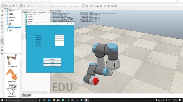 Cinemática inversa de manipulador industrial UR3 utilizando Vrep (Copelia) y Python смотреть онлайн