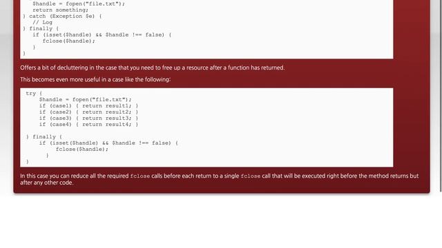 How is the keyword 'finally' meant to be used in PHP? смотреть онлайн