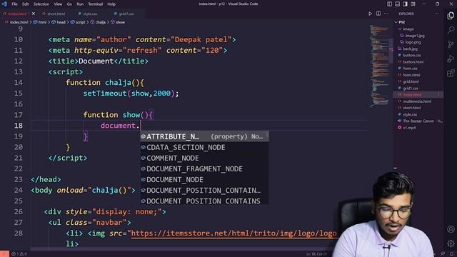 onload and settimeout | first show logo then open website | Html CSS and JavaScript | Deepak sir смотреть онлайн