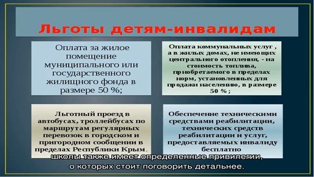 Льготы детям-инвалидам смотреть онлайн