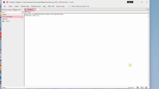 SQL Tutorial | How to add data in Tables using SQL in MS Access смотреть онлайн
